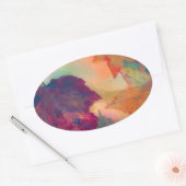 Autumn Leaves Oval Sticker (Envelop)