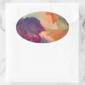 Autumn Leaves Oval Sticker (Tas)