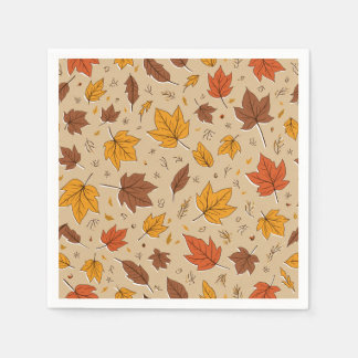 Autumn Leaves Paper Napkin Servet
