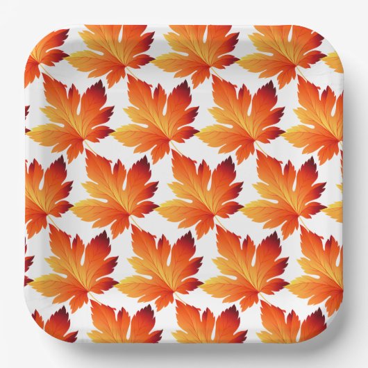 Autumn Leaves Papieren Bordje (Voorkant)