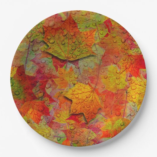 Autumn Leaves Papieren Bordje (Voorkant)