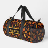 Autumn Leaves Patroon Duffel Bag Plunjezak (Rechterhoek)