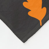 Autumn Leaves Patroon Zwart Fleece Deken (Hoek)