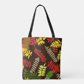 Autumn Leaves Patroonkunst Tote Bag (Achterkant)