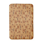 Autumn Leaves Pattern Burnt Orange Badmat (Voorkant Verticaal)
