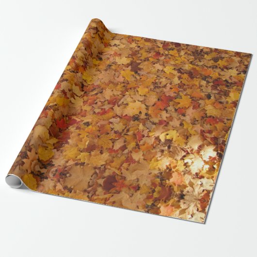 AUTUMN LEAVES PATTERN CADEAUPAPIER (Uitgerold)