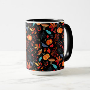 Autumn Leaves Pattern Coffee Mok - Aangepaste kleu