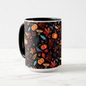 Autumn Leaves Pattern Coffee Mok - Aangepaste kleu (Voorkant links)