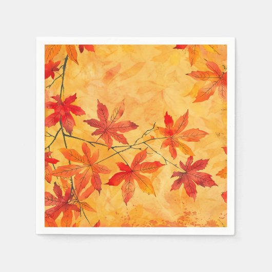 Autumn Leaves Pattern – Herfst Servet (Voorkant)
