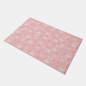 Autumn Leaves Pattern Pink Vanilla Deurmat (Schuin)