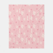 Autumn Leaves Pattern Pink Vanilla Fleece Deken (Voorkant)