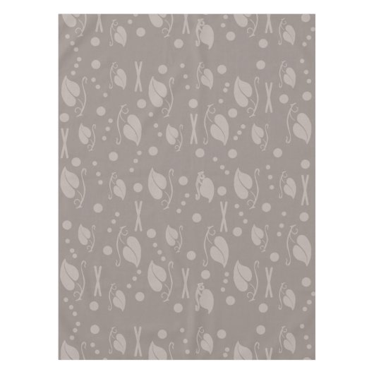 Autumn Leaves Pattern Taupe Tafelkleed (Voorkant)