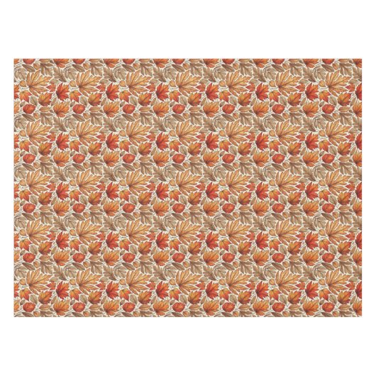 Autumn Leaves Pattern Thanksgiving tafelkleed (Voorkant (Horizontaal))