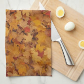 AUTUMN LEAVES PATTERN THEEDOEK (Quarter Fold)