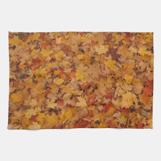 AUTUMN LEAVES PATTERN THEEDOEK (Horizontaal)