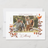 Autumn Leaves Photo Feestdagenkaart (Voorkant)