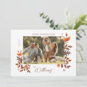 Autumn Leaves Photo Feestdagenkaart (Staand voorkant)