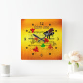 Autumn Leaves ~ Piano ~Sheet Music ~ Rustic ~ Vierkante Klok (Huis)