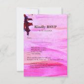 Autumn Leaves Pink RSVP Menu Kaart (Voorkant)