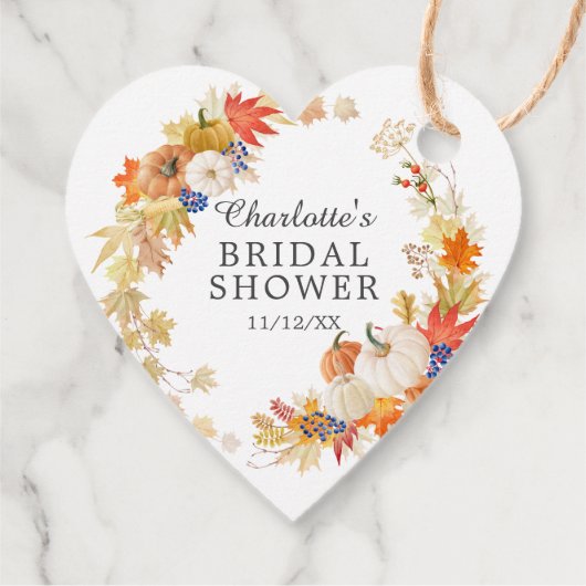 Autumn Leaves Pompoen Vrijgezellenfeest Favor Cade Bedankjes Labels (Achterkant)