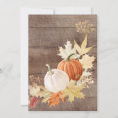 Autumn Leaves Pumpkin BINGO Vrijgezellenfeest Game Kaart (Achterkant)