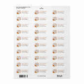 Autumn Leaves Pumpkin Circle Return Address Etiket (Full Sheet)