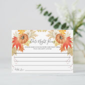 Autumn Leaves Pumpkin Date Night Ideas Kaart (Staand voorkant)