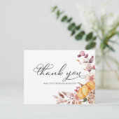 Autumn Leaves Pumpkin Herfst Vrijgezellenfeest Dan Briefkaart (Staand voorkant)