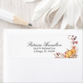 Autumn Leaves Pumpkin Herfst Vrijgezellenfeest Lab Etiket (Insitu)