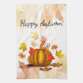 Autumn Leaves & Pumpkin Kitchen Towel Theedoek (Verticaal)