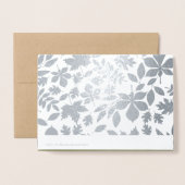 Autumn Leaves & Pumpkin Luxury Thanksgiving Real Folie Kaarten (Met envelop)