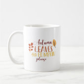 Autumn Leaves Pumpkin Please Typography Herfst Quo Koffiemok (Links)