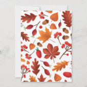 Autumn Leaves Pumpkin Thanksgiving Dinner Kaart (Achterkant)