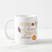 Autumn Leaves & Pumpkins, alsjeblieft, Herfst Koffiemok (Links)