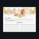 Autumn Leaves Pumpkins Bloemenrecept Kaart<br><div class="desc">Waterverf herfstblad & pompoenen Recept Kaart. Voorkant van de kaart heeft ruimte voor de titel van het recept,  uit de keuken van & ingrediënten. De achterkant heeft een lijn voor de routebeschrijving. Bezoek onze winkel om onze herfstbladeren en pompoen collectie te uitzichten.</div>