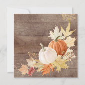 Autumn Leaves Pumpkins Bridal Tea Kaart (Achterkant)