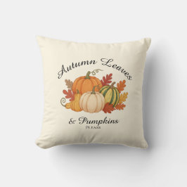 Autumn Leaves & Pumpkins - Gezellige Oogst Herfst  Kussen