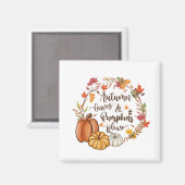 Autumn leaves & pumpkins please magneet (Voorkant / Achterkant)