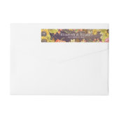 Autumn Leaves Pumpkins Sunflower Weddenadres (Achterkant)