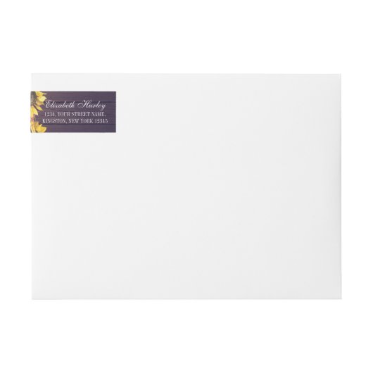 Autumn Leaves Pumpkins Sunflower Weddenadres (Voorkant)