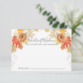 Autumn Leaves Pumpkins Woorden van Wijsheid Kaart (Staand voorkant)