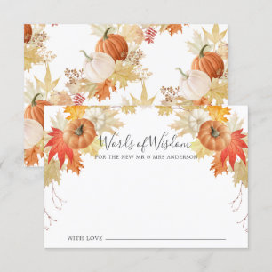 Autumn Leaves Pumpkins Words of Wisdom Card Kaart