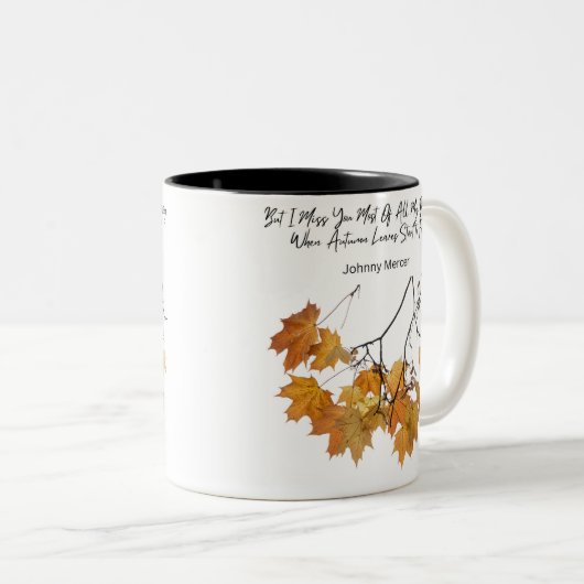 Autumn Leaves Quote Coffee Mok (Voorkant rechts)