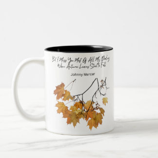 Autumn Leaves Quote Coffee Mok