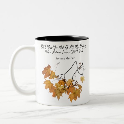 Autumn Leaves Quote Coffee Mok (Links)