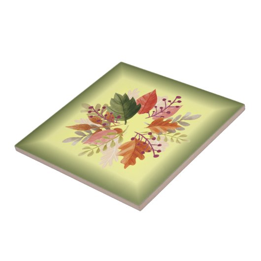  Autumn Leaves ~ Red en Gold ~ Backsplash Accepten Tegeltje (Zijkant)