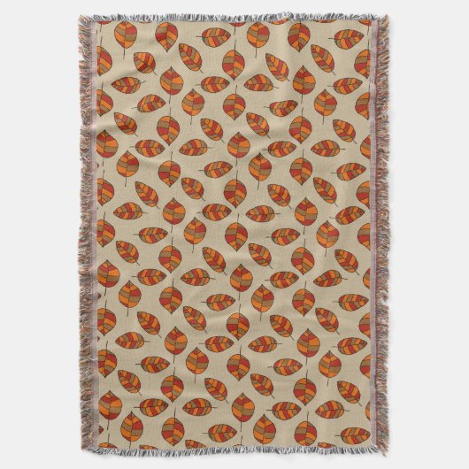 Autumn Leaves Red Leaf Pattern Deken (Voorkant Verticaal)