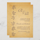  AUTUMN LEAVES REHEARSAL DINNER INVITE KAART (Voorkant / Achterkant)