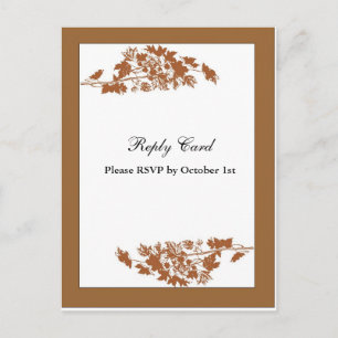 Autumn Leaves Reply Card Uitnodiging Briefkaart
