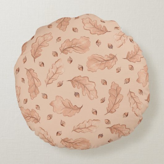 Autumn Leaves Rond Kussen (Achterkant)